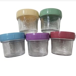 10 New no box- KEABABIES Glass Baby Food Containers 2 oz